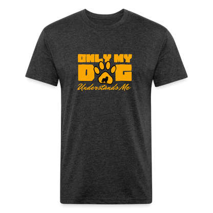 Fitted Cotton/Poly T-Shirt by Next Level - heather black