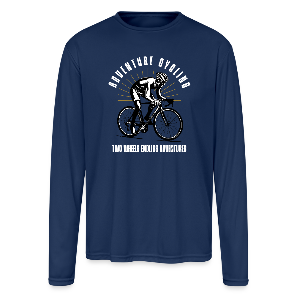 Men's Moisture Wicking Performance Long Sleeve T-Shirt - navy