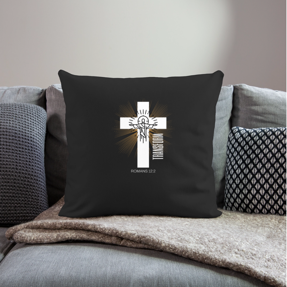 Throw Pillow Cover 18” x 18” - black