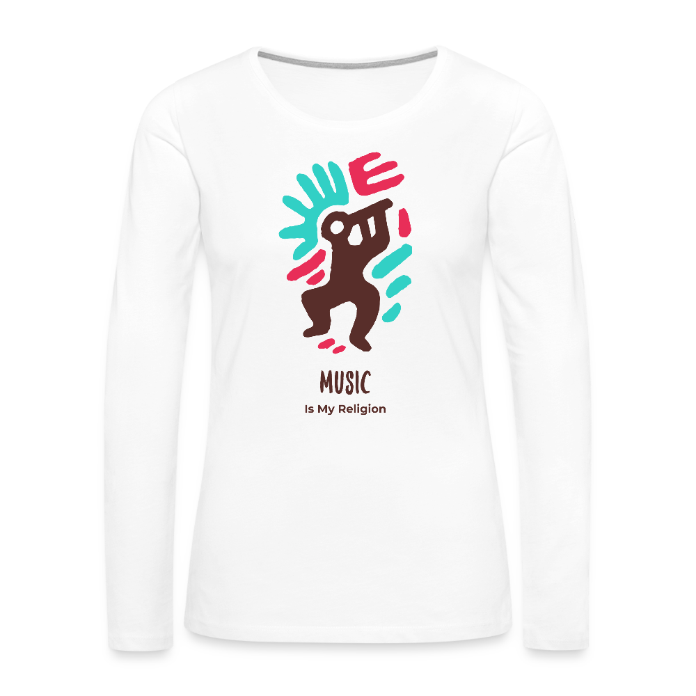 Women's Premium Long Sleeve T-Shirt - white
