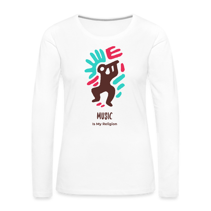 Women's Premium Long Sleeve T-Shirt - white