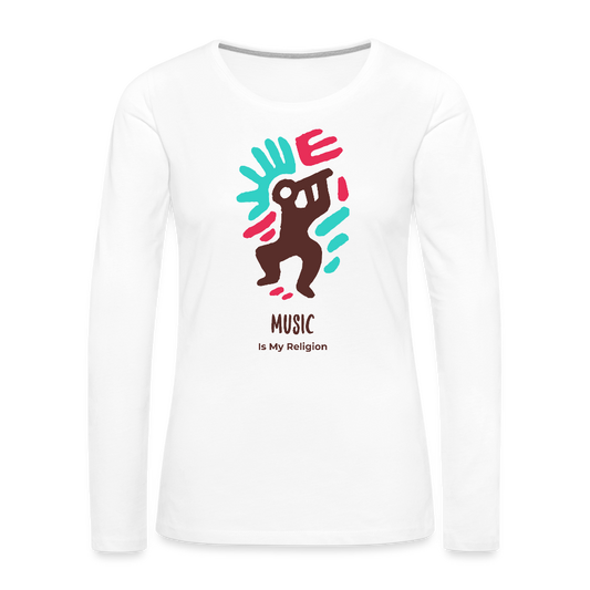Women's Premium Long Sleeve T-Shirt - white