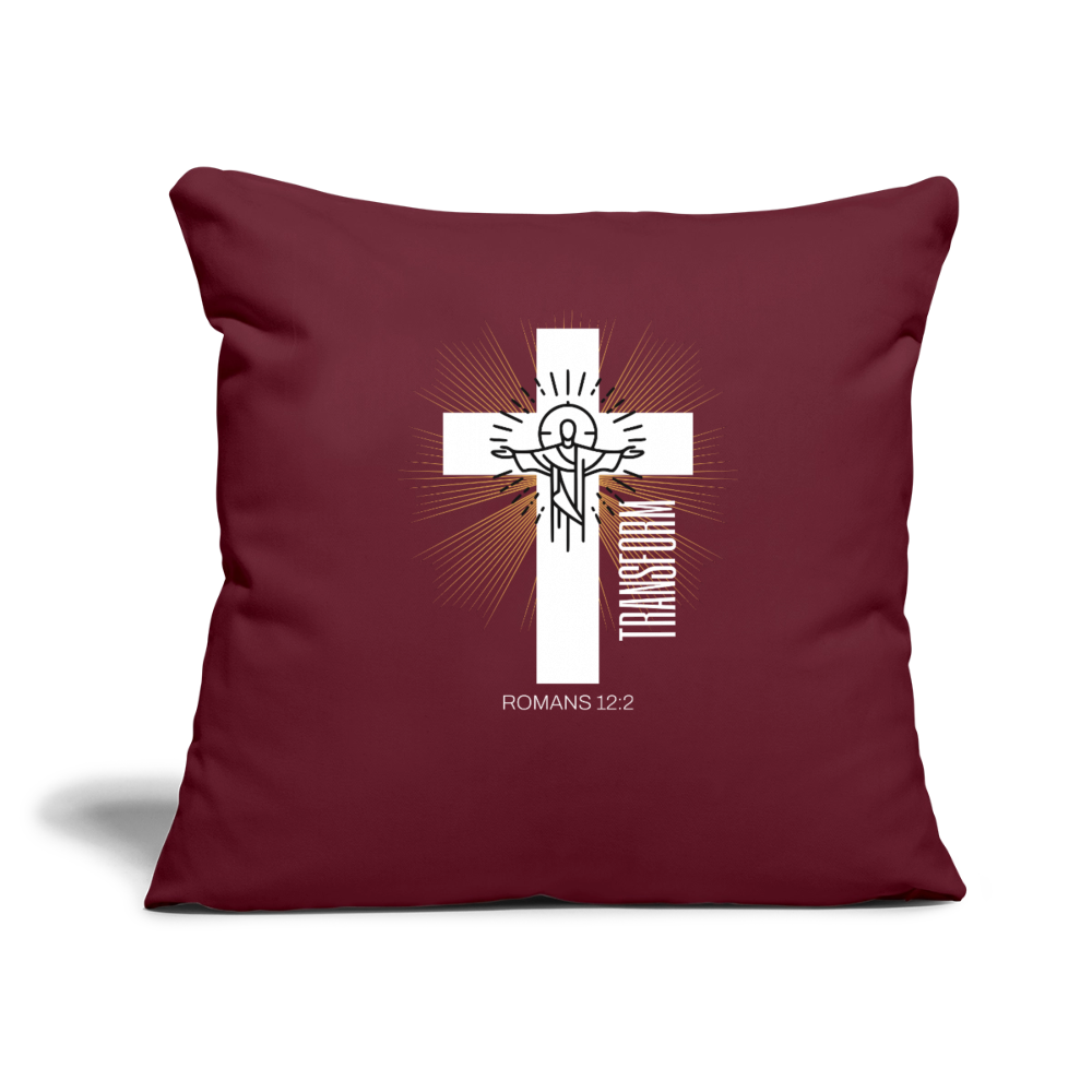 Throw Pillow Cover 18” x 18” - burgundy