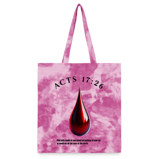 Tie Dye Tote Bag - pink lady