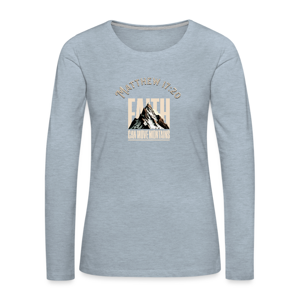 Women's Premium Long Sleeve T-Shirt - heather ice blue