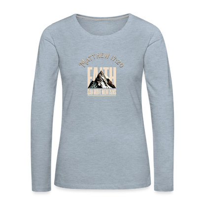 Women's Premium Long Sleeve T-Shirt - heather ice blue