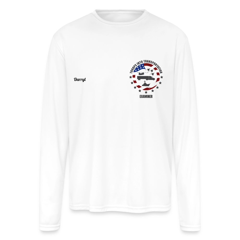 Men's Moisture Wicking Performance Long Sleeve T-Shirt - white
