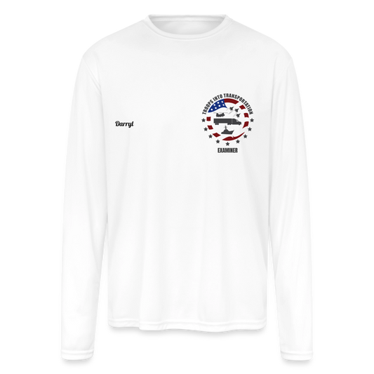Men's Moisture Wicking Performance Long Sleeve T-Shirt - white